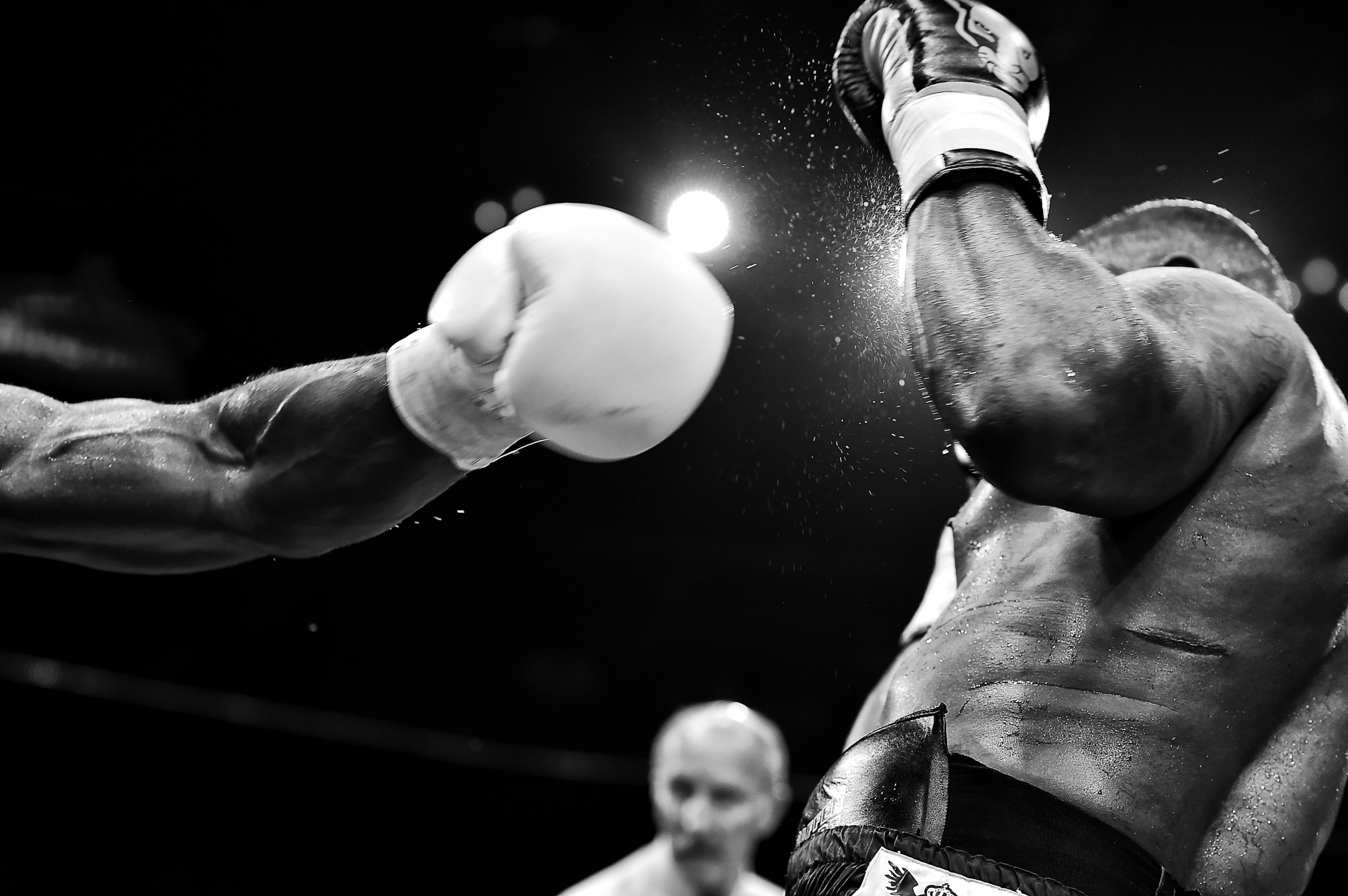 Men in boxing ring